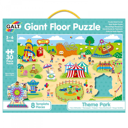 Jucarii baieti - Puzzle Podea: Parcul de distractii (30 piese), Galt, 2-3 ani +