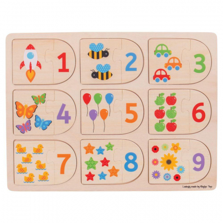 Cadouri copii - Puzzle - Potriveste-ma la locul meu, BIGJIGS Toys, 1-2 ani +