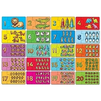 Puzzle Potriveste si numara de la 1 la 20 MATCH AND COUNT, Orchard Toys, 2-3 ani + [2]