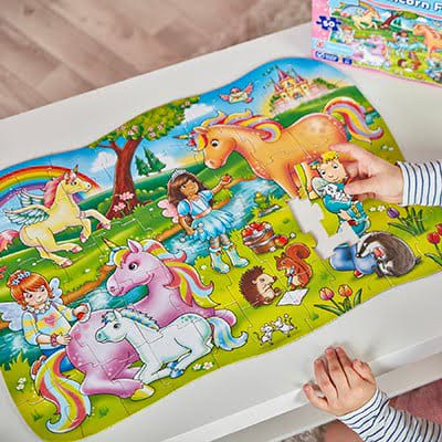 Puzzle Prietenii Unicornului UNICORN FRIENDS, Orchard Toys, 4-5 ani + [3]