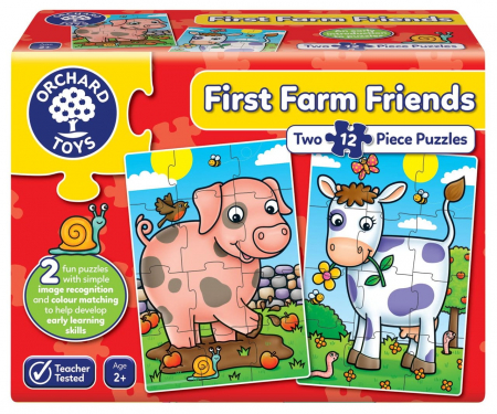 Puzzle - Puzzle Primii Prieteni de la Ferma FIRST FARM FRIENDS, Orchard Toys, 2-3 ani +