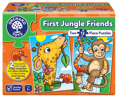 Puzzle - Puzzle Primii Prieteni din Jungla FIRST JUNGLE FRIENDS, Orchard Toys, 2-3 ani +