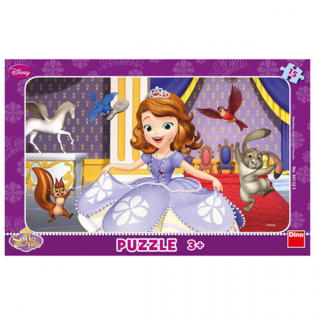 Puzzle - Puzzle - Printesa Sofia (15 piese), Dino, 2-3 ani +