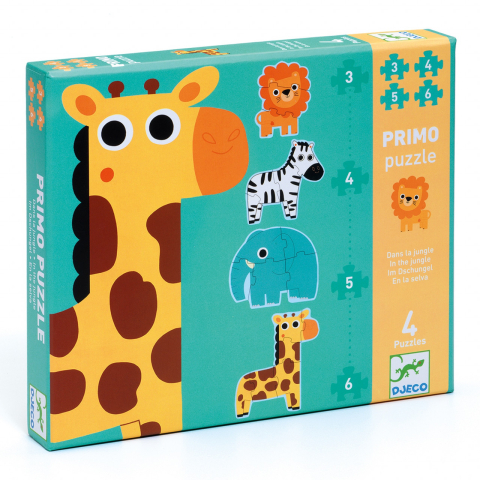 Vârsta - Puzzle progresiv Djeco, in jungla, 1-2 ani +