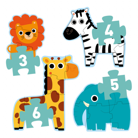 Puzzle progresiv Djeco, in jungla, 1-2 ani + [2]