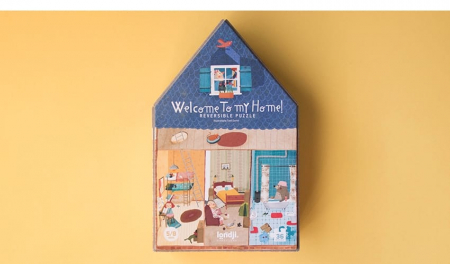 Puzzle reversibil Londji, Bun venit acasa, 2-3 ani + [1]