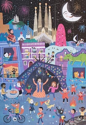 Puzzle reversibil Londji, zi si noapte in Barcelona, 2-3 ani + [1]