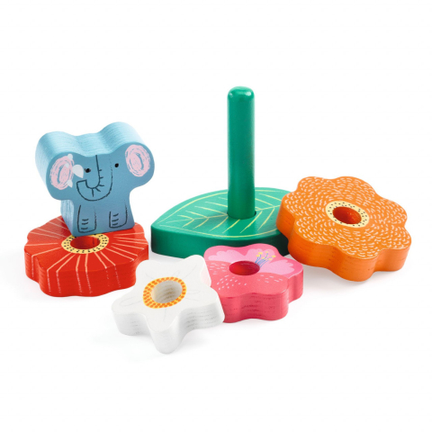 Puzzle si joc de stivuire, Djeco, 18 luni+ [2]