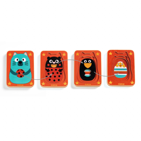Puzzle straturi Max & co, Djeco, 0-1 ani + [1]
