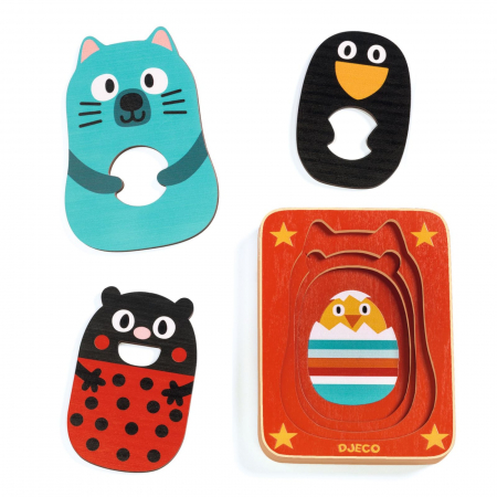 Puzzle straturi Max & co, Djeco, 0-1 ani + [2]