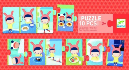 Jucarii copii 2-3 ani - Puzzle trio Djeco activitati de peste zi, 2-3 ani +