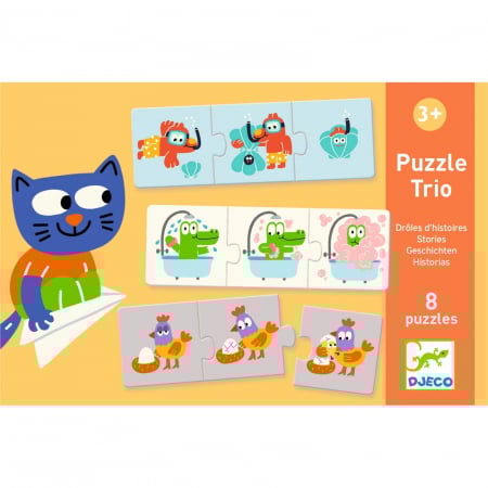 Puzzle bebelusi - Puzzle trio povesti Djeco, 1-2 ani +