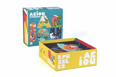 Puzzle vocale Londji, AEIOU, 2-3 ani + [2]