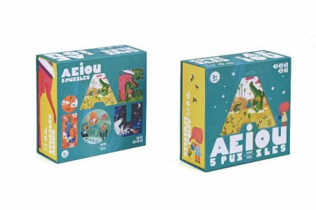 Puzzle vocale Londji, AEIOU, 2-3 ani + [3]