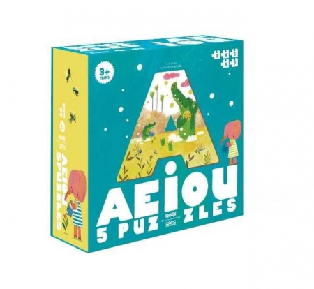 Jucarii si jocuri copii - Puzzle vocale Londji, AEIOU, 2-3 ani +