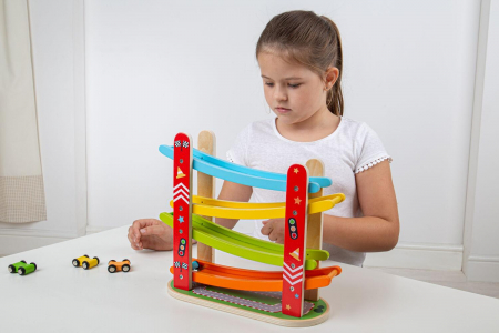 Rampa etajata - Cursa masinutelor, BIGJIGS Toys, 2-3 ani + [7]