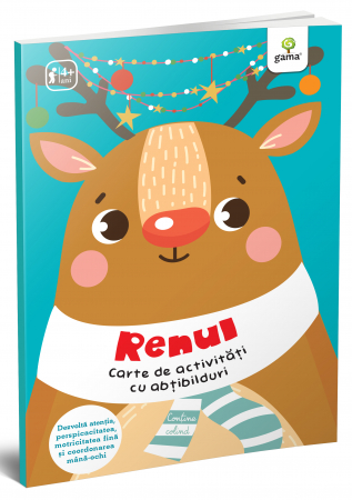 Cărți de Crăciun - Renul. Carte de activități cu abțibilduri