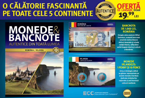 Revista Monede si Bancnote Autentice Nr.1: 1000 lei Romania - 1 Penny si 10 Pence Irlanda [1]