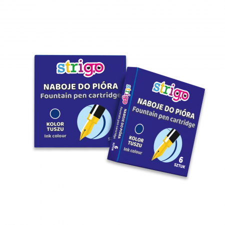 Vârsta - Rezerve Strigo pentru stilou, 6 buc, albastru