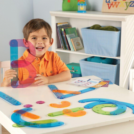 Jocuri litere si cifre - Sa construim alfabetul!, Learning Resources, 2-3 ani +