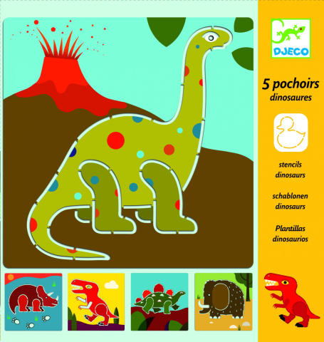 Vârsta - Sabloane Djeco Dinozauri, 2-3 ani +