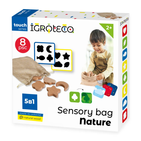 Jucarii din lemn - Sac senzorial, Natura,