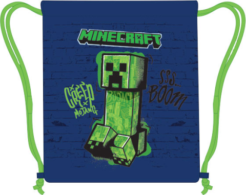 Ghiozdane si accesorii - Sac sport cu snur MINECRAFT, dimensiuni 42x31 cm