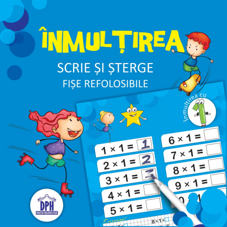 Jucarii baieti - Scrie si sterge - Inmultirea, DPH, 7-8 ani +
