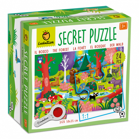 Vârsta - Secret Puzzle - Pădurea, Ludattica, 2-5 ani, 24 piese