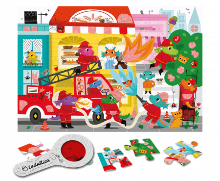 Secret Puzzle - Pompierii, Ludattica, 3 ani +, 24 piese [1]