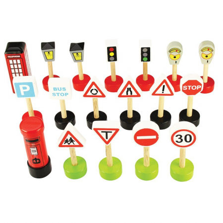 Jocuri de rol - Semne de circulatie, BIGJIGS Toys, 2-3 ani +
