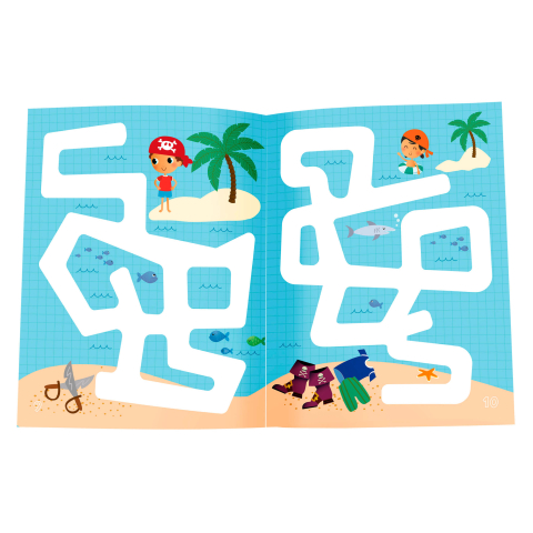 Set 3 carti cu activitati reutilizabile - Pirati, +3 ani Apli Kids [1]