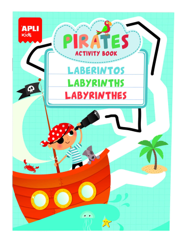 Set 3 carti cu activitati reutilizabile - Pirati, +3 ani Apli Kids [3]