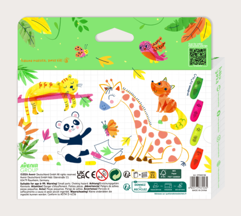 Set 4 Mini Markere Neon ,   Animale [1]