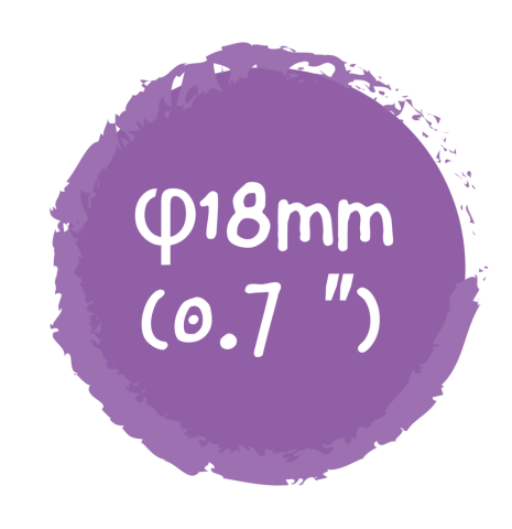 Set 5 carioci lavabile Dot Markers - culori pastel, Haku Yoka [7]