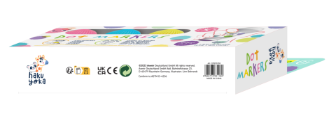 Set 5 carioci lavabile Dot Markers - culori pastel, Haku Yoka [1]