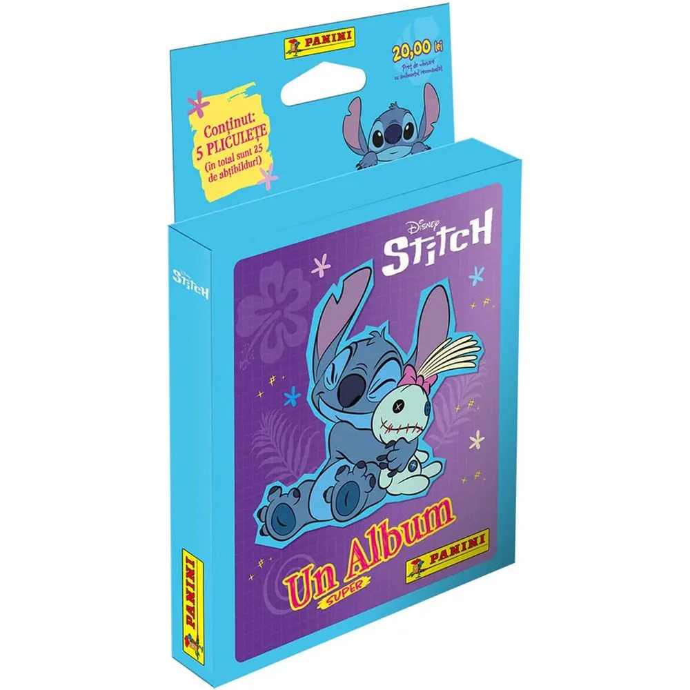 Articole pentru colectionari - Set 5 pliculete cu stickere, Panini, Disney Stitch, 2025