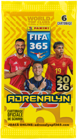 Jucarii copii 6-7 ani - 24 x Pachet 6 cartonase Panini, FIFA 365 Adrenalyne 2025-2026