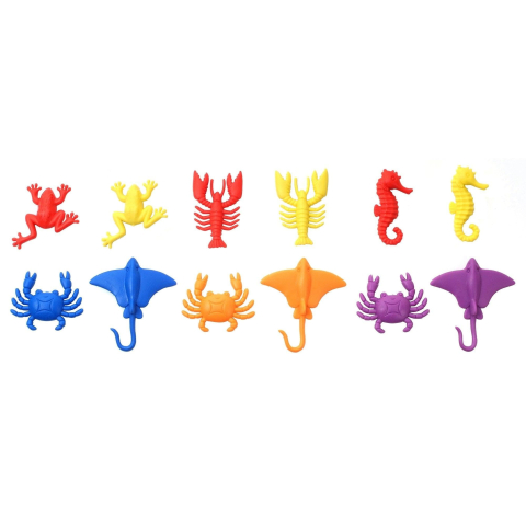 Jucarii si jocuri copii - Set 84 Figurine Marine pentru Numarare si Sortare - Joc Educational de Matematica si Clasificare