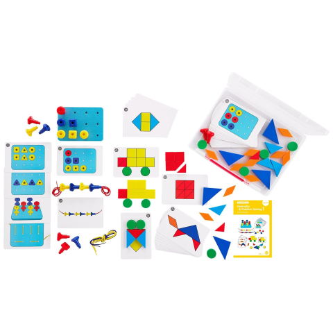 Jucarii si jocuri copii - Set activitati matematica Nivel 1 - Geometrie Rezolvarea problemelor: 3-4 ani