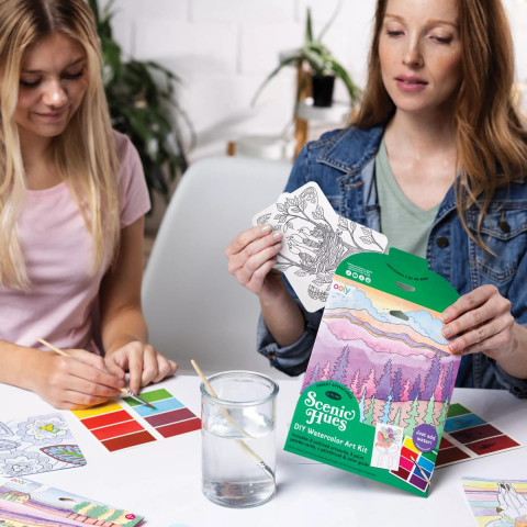 Set artistic cu acuarele DIY - Scenic Hues - Aventura in padure [2]