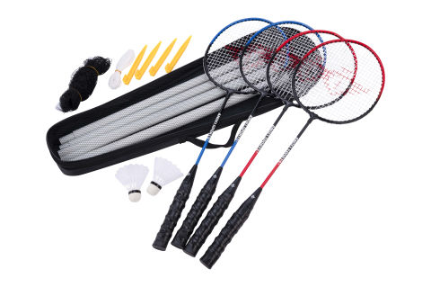 Set badminton 4 rachete, 2 fluturasi, fileu in husa de depozitare [5]
