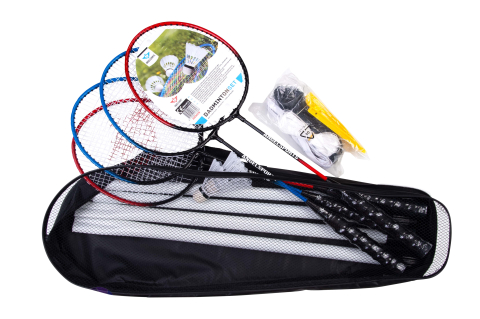 Set badminton 4 rachete, 2 fluturasi, fileu in husa de depozitare [6]