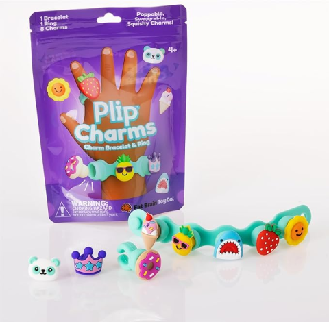 Jocuri de indemanare - Set Bratara si inel cu talismane pop-it Plip Charms, mov
