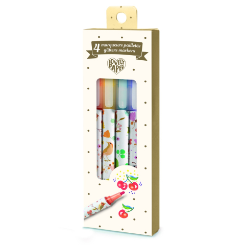 Vârsta - Set carioca (marker) cu sclipici Djeco, 6-7 ani +