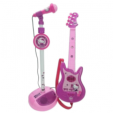 Cadouri copii - Set chitara si microfon Hello Kitty, Reig Musicales, 4-5 ani +