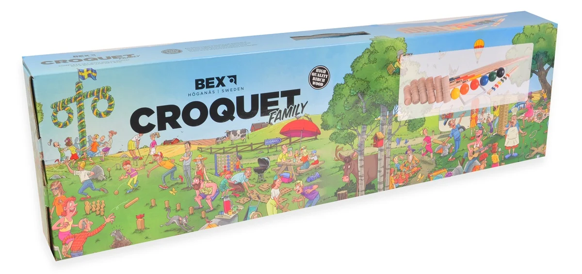 Jucarii copii 6-7 ani - Set complet joc Croquet Bex pentru intreaga familie