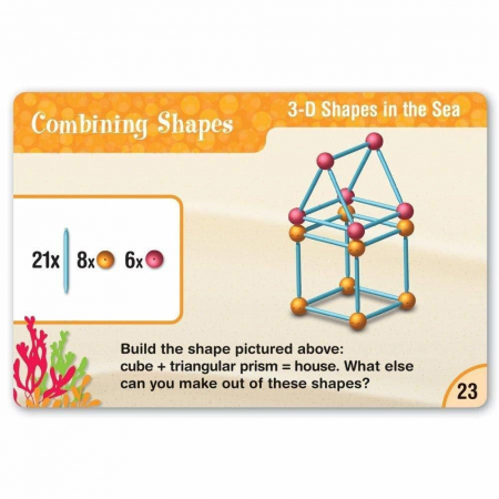 Set constructie - Forme 3D, Learning Resources, 6-7 ani + [6]