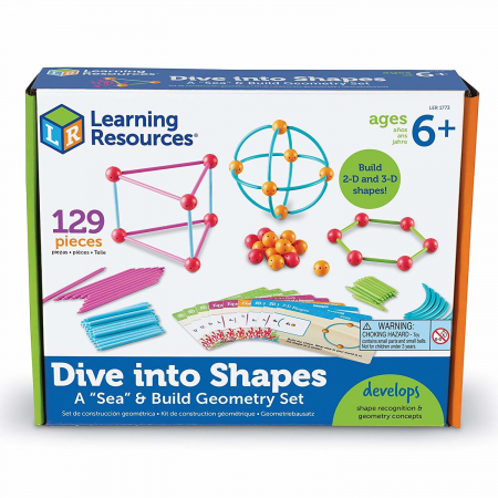 Set constructie - Forme 3D, Learning Resources, 6-7 ani + [12]