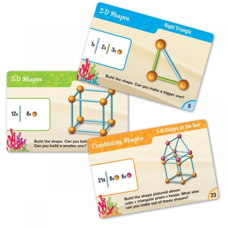 Set constructie - Forme 3D, Learning Resources, 6-7 ani + [4]